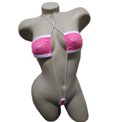 Sheer Sequin Glitter Mesh Maya Slingshot