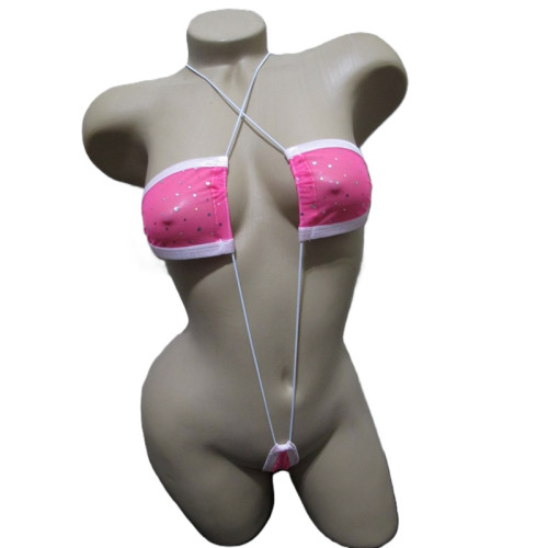 Sheer Sequin Glitter Mesh Maya Slingshot