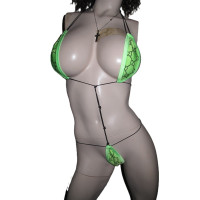 Neon Green Teardrop Slingshot Exotic Dancewear